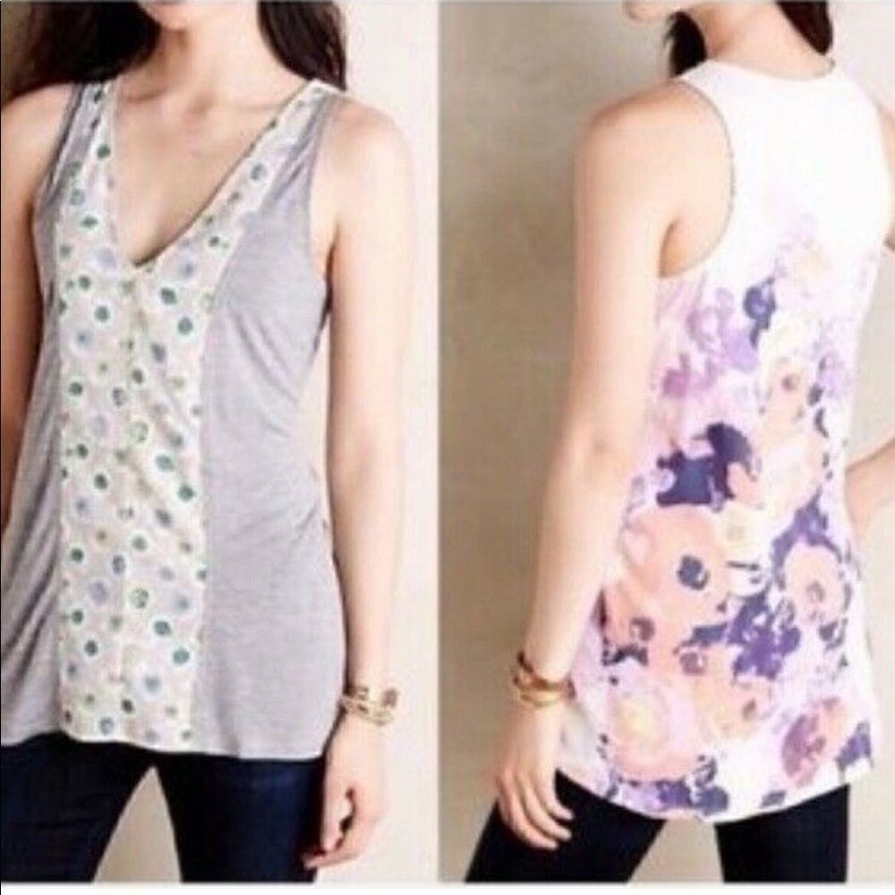 Anthropologie Porridge Minthi Mixed Media Tank Top - Size Small - Picture 5 of 5